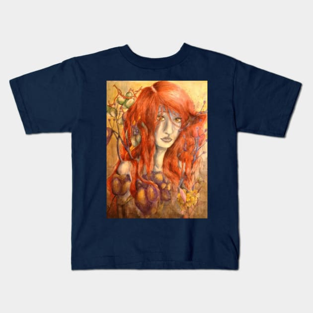 Her Secret Garden Kids T-Shirt by csteever